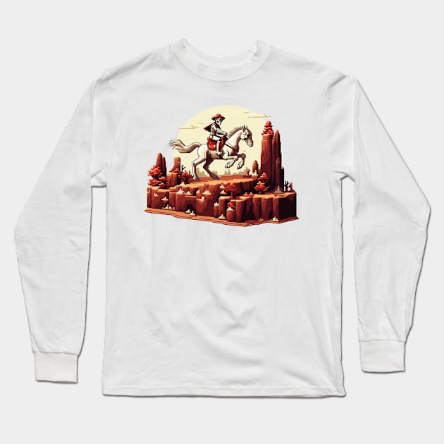 Wild West Skeleton Cowboy Long Sleeve T-Shirt by Tankuss 